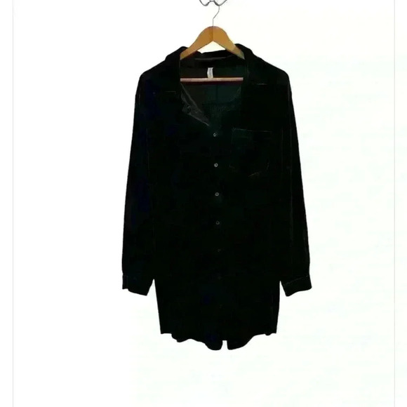 NWOT Anthropologie Gentle Fawn velvet shirt dress - Picture 4 of 7